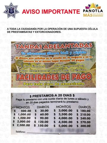 Alertan sobre grupo de prestamistas colombianos en Panotla imagen 2