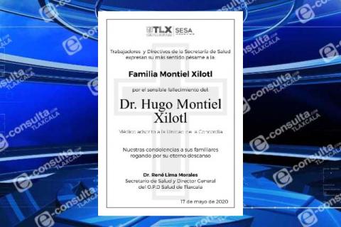 Muere otro médico por Covid-19 en Tlaxcala