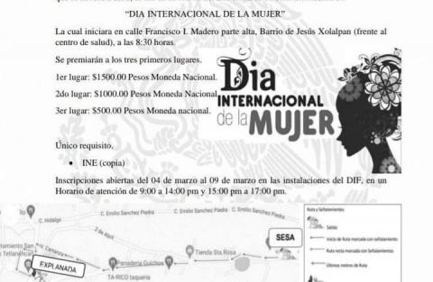 Promueven la salud de la mujer en Tetlanohcan; convocan a carrera femenil