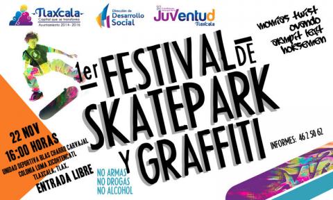 Invita Ayuntamiento capitalino al primer Festival de Skatepark y Graffiti