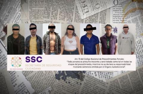 SSC logra aseguramiento de siete personas por actos ilícitos