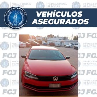 Aseguran en Tlaxcala vehículo con reporte de robo en Tamaulipas
