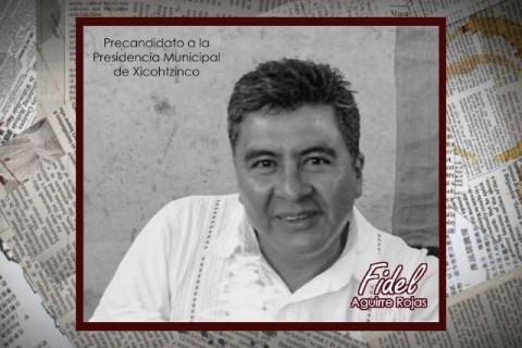 Fidel Aguirre se registra como precandidato a alcalde de Xicohtzinco