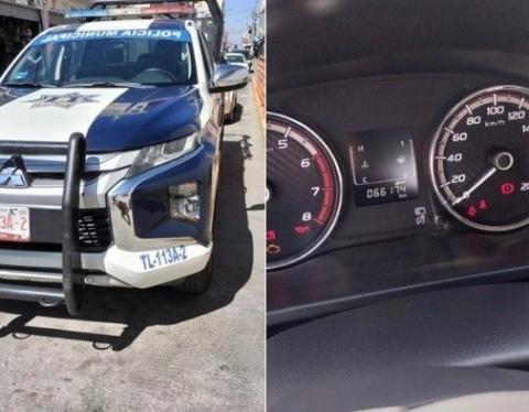 Policías de Zacatelco se quedan sin gasolina, pero presumen combate a la delincuencia