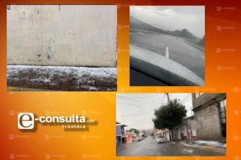 Intensa granizada azota la capital del estado la tarde de hoy