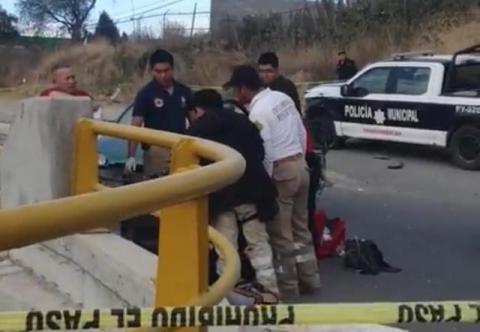 Choca patrulla de Yauhquemehcan contra un automóvil