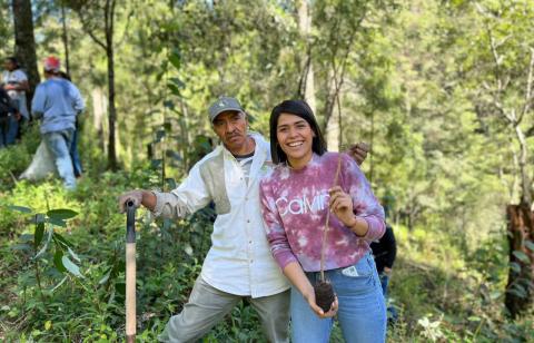 El amor por la naturaleza es una realidad en Tlaxco, mil árboles más fueron sembrados