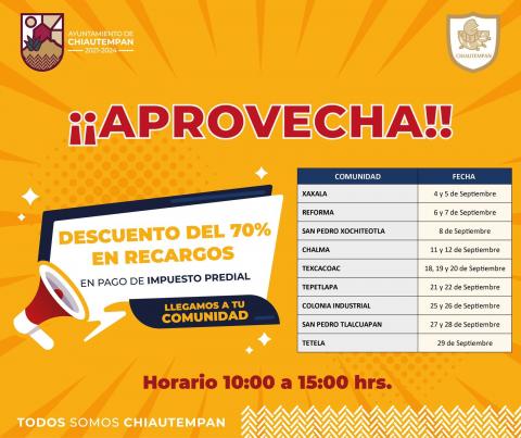 Caja itinerante de Chiautempan seguirá recorridos en comunidades