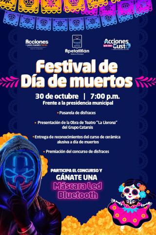 Convocan a participar en el magno Festival de Día de Muertos en Apetatitlán imagen 1