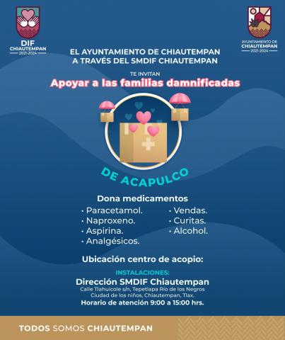 Ayuntamiento de Chiautempan y el SMDIF abren centro de acopio para los damnificados de Acapulco imagen 2