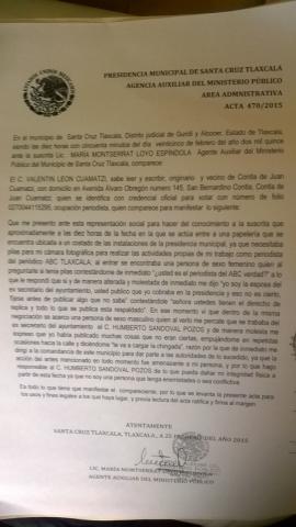 Agrede ex secretario de Santa Cruz Tlaxcala a reportero imagen 2