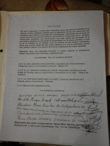 Con lonas demandan vecinos de Cuauhtelulpan obras para acceder al Libramiento Tlaxcala imagen 4
