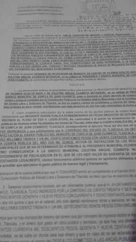 Demandan revocación de mandato contra alcalde y sindica de Contla imagen 2