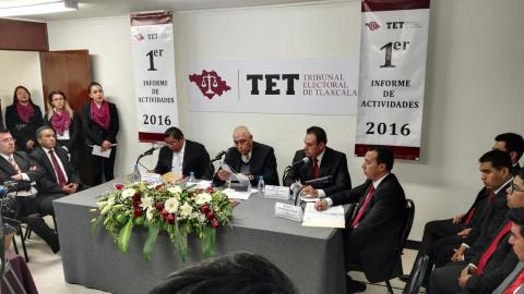 Rinde Hugo Morales primer informe de actividades del TET imagen 1