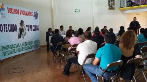 Se llevo a cabo la segunda reunión de vecinos vigilantes en Tetla de la Solidaridad