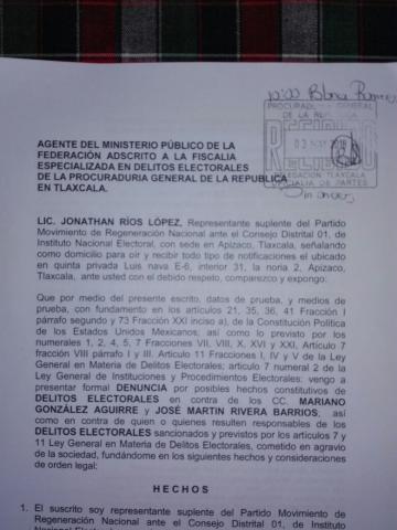 Denuncian a Marianito por delitos electorales