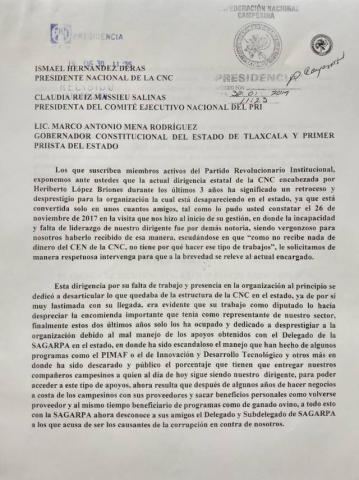 Miembros de la CNC piden que se vaya carnal de Beatriz Paredes imagen 1