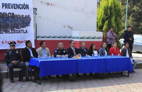 Alcalde de Xiloxoxtla pone en marcha la Semana de Prevención del Delito