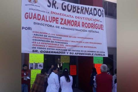Blanca Águila finge exigir la destitución de Guadalupe Zamora en la SESA