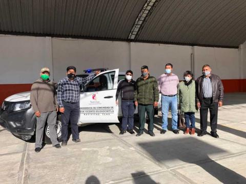 Edil de Nativitas entrega una patrulla en Xiloxochitla para reforzar la seguridad