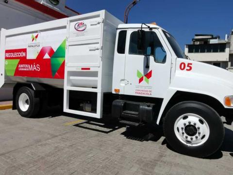 En marcha camión compactador para mejorar la recolección en Papalotla