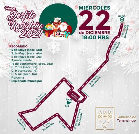 Ayuntamiento de Tenancingo realizará este miércoles un desfile navideño