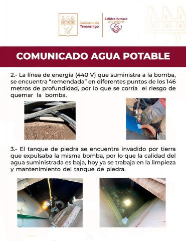 Trabaja ayuntamiento para restablecer suministro de agua potable en Tenancingo imagen 3