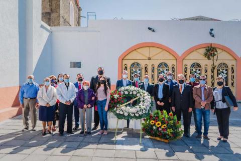 Rinden homenaje en Papalotla al General Máximo Rojas