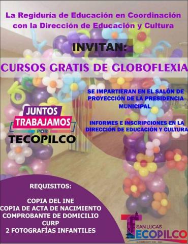 Abren curso gratuito de globoflexia en Tecopilco