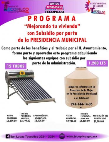 Abren en Tecopilco convocatoria para adquirir productos para mejorar la vivienda