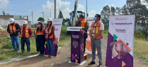 Inicia obra de construcción de guarniciones en el municipio de Tetlatlahuca
