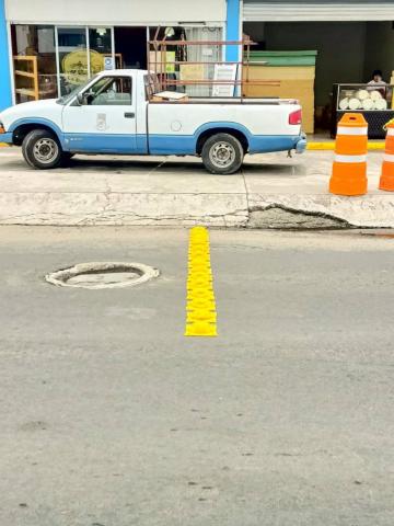 Colocan bollas reductoras de velocidad en principales calles de Apetatitlán imagen 5