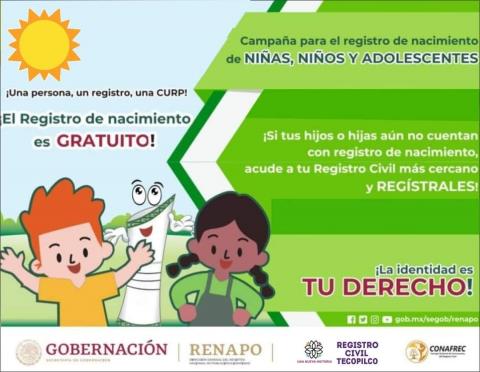 Gobierno de Tecopilco ofrece asesoría para registro natales rezagados
