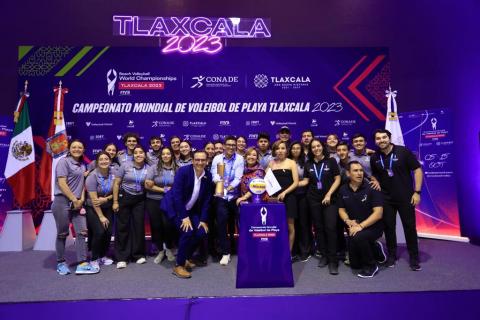 Socializó Gobernadora Lorena Cuéllar el campeonato mundial de Voleibol de Playa Tlaxcala 2023 imagen 2