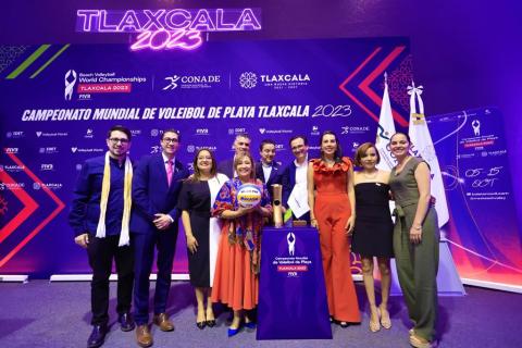Socializó Gobernadora Lorena Cuéllar el campeonato mundial de Voleibol de Playa Tlaxcala 2023 imagen 3