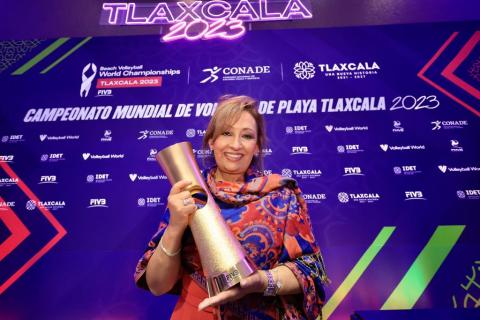 Socializó Gobernadora Lorena Cuéllar el campeonato mundial de Voleibol de Playa Tlaxcala 2023 imagen 8