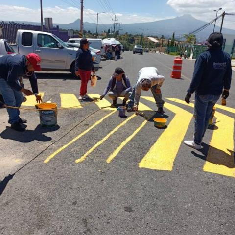 Gobierno de Apetatitlán baliza boulevard principal de la zona de hospitales imagen 3