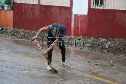 Cae talud en Totolac imagen 1