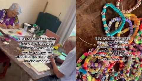 ¡Ayudan a su nieta! Pareja de abuelitos crean pulseras de la amistad para el concierto de Taylor Swift