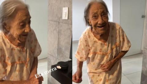Al ritmo de Los Caminantes una abuelita conquista las redes sociales con su forma de bailar