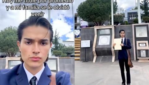 Joven titulado sufre ausencia familiar en un día tan significativo