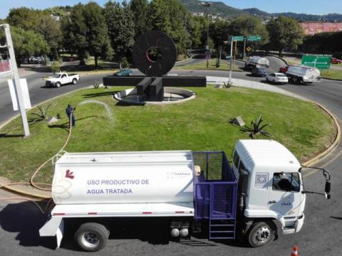 Pone en marcha gobierno estatal agua tratada para riego de áreas verdes imagen 1