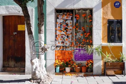 Adornan fachadas de negocios con temática de día de muertos imagen 3