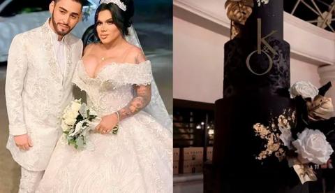 Pastel de bodas de Kimberly "La Más Preciosa" y su esposo es valuado en más de 19 mil pesos