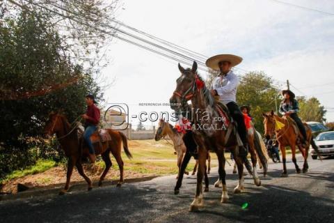 En procesión sacan a animales para recibir bendición imagen 1