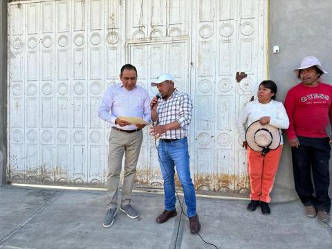 Entrega Caballero Yonca obra de guarniciones y banquetas en Lázaro Cárdenas, Huamantla imagen 3