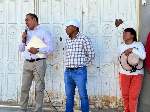 Entrega Caballero Yonca obra de guarniciones y banquetas en Lázaro Cárdenas, Huamantla imagen 4