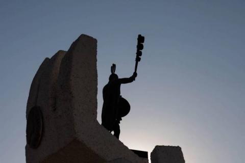 Aspectos del monumento a Xicohténcatl el joven, en la comunidad de Tizatlán imagen 3