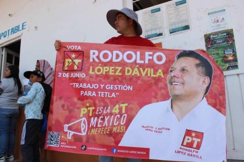 Inicia campaña Rodolfo López Dávila “El Profe” candidato del PT a la presidencia de Tetla de la Solidaridad imagen 1