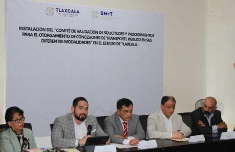 Instalán comité que validará el otorgamieno de concesiones de transporte público en Tlaxcala imagen 4